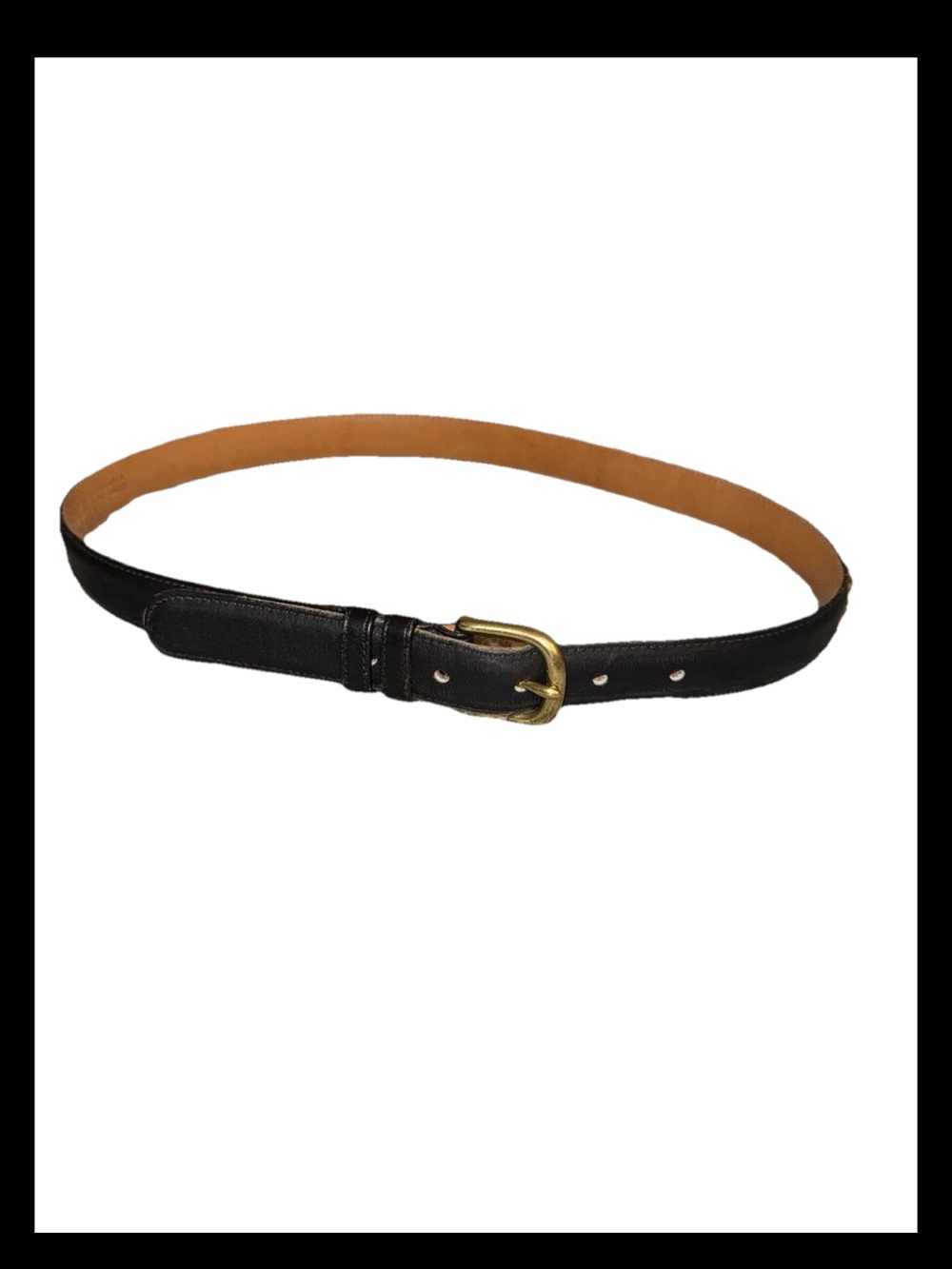 Coach Belt Size 32 Tanned Cowhide Solid Brass,Black